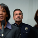 Los Angeles District Attorney Jackie Lacey, LAPD Chief Charlie Beck and Sen. Kamala Harris, D-Calif. (Kevork Djansezian/Getty Images)